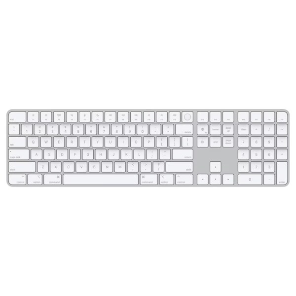 Apple full size white Keyboard with touch ID and Numeric keypad